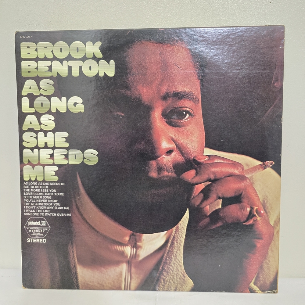 BROOK BENTON As Long As She Needs Me Vinyl LP‎ Pickwick/33 SPC 3217